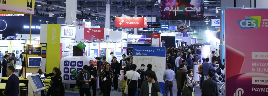 Crowded exhibit hall at CES