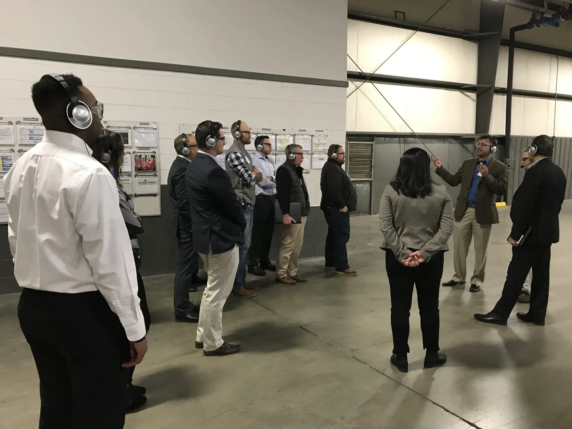 Comfortable headphones for facility tours